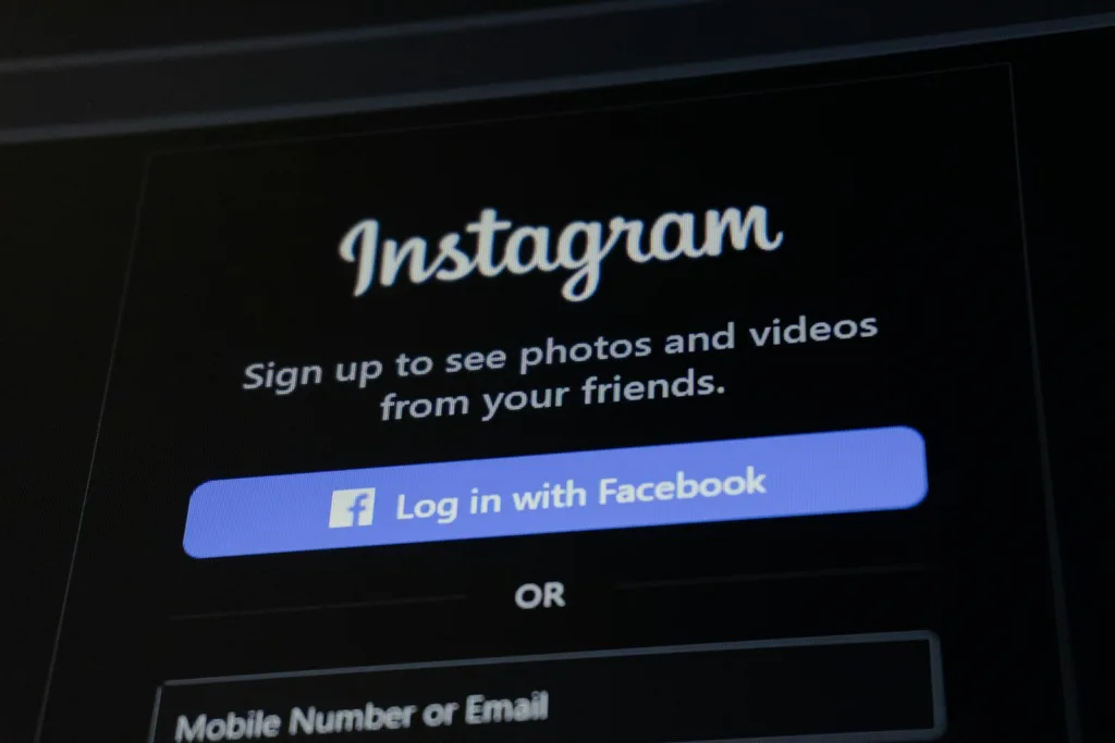 inicio de sesión de Instagram